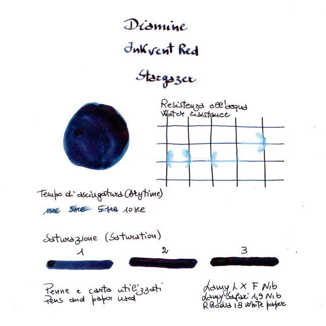 Diamine Inkvent Stargazer Ink Bottle 50 ml Red Edition Shimmer & Sheen
