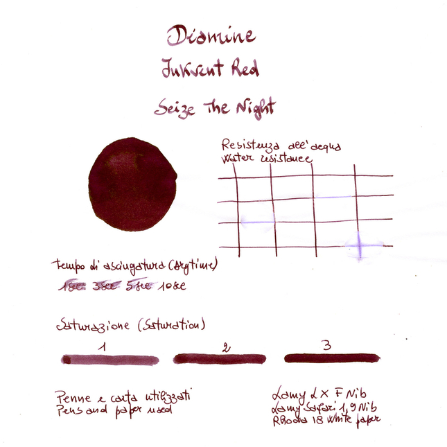 Diamine Inkvent Seize the Night Ink Bottle 50 ml Red Edition