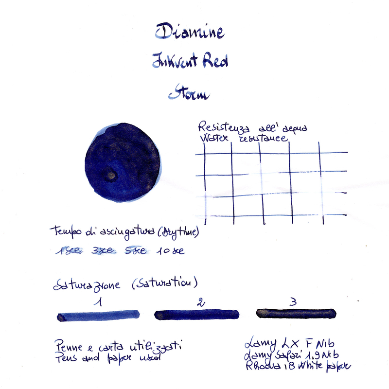 Diamine Inkvent Storm Inchiostro 50 ml Red Edition Shimmer