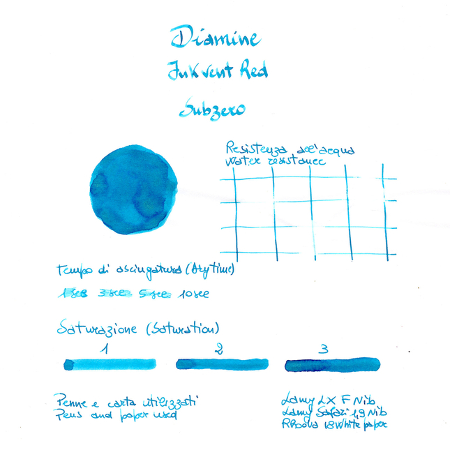 Diamine Inkvent Subzero Ink Bottle 50 ml Red Edition Shimmer