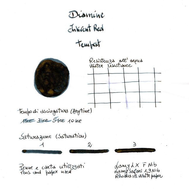 Diamine Inkvent Tempest Inchiostro 50 ml Red Edition Shimmer
