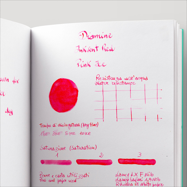 Diamine Inkvent Pink Ice Ink Bottle 50 ml Red Edition Shimmer
