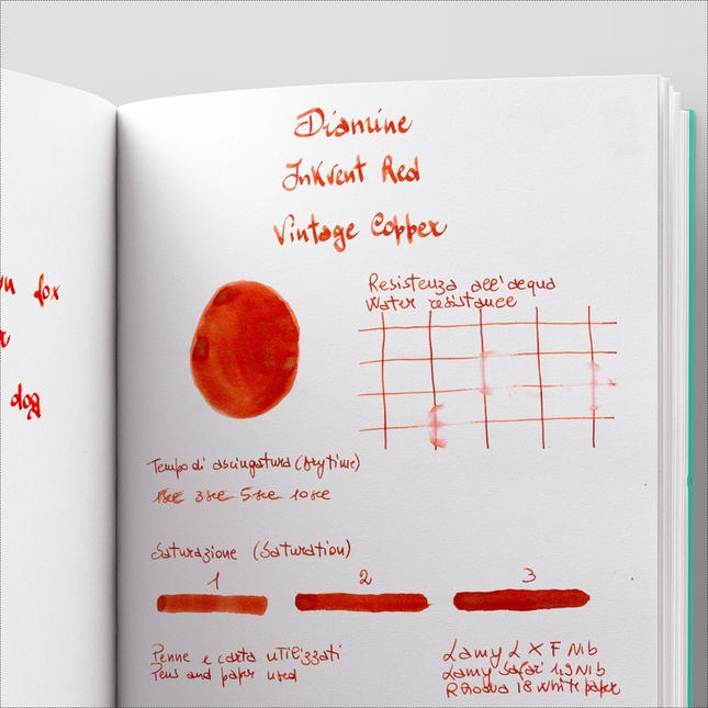 Diamine Inkvent Vintage Copper Ink Bottle 50 ml Red Edition Shimmer