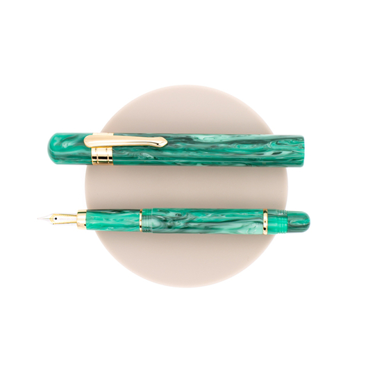Taccia Covenant Fountain Pen Malachite 14 KT