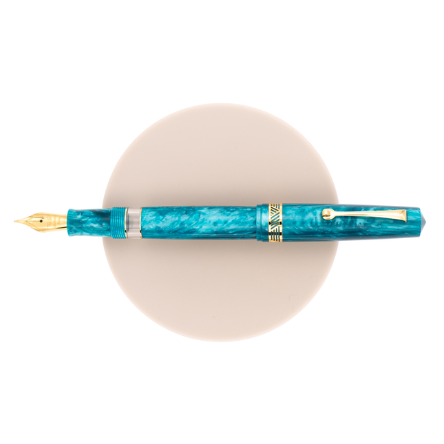 Leonardo Momento Magico 2022 Penna Stilografica Smeraldo & Oro 14 KT