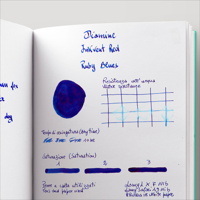 Diamine Inkvent Ruby Blues Ink Bottle 50 ml Red Edition Sheen