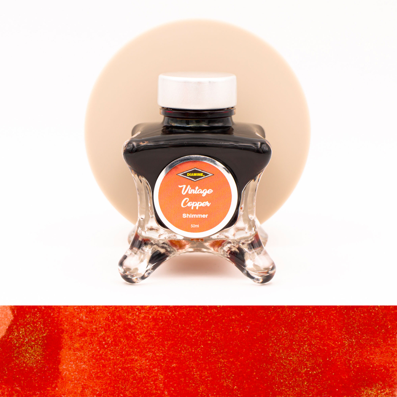 Diamine Inkvent Vintage Copper Ink Bottle 50 ml Red Edition Shimmer