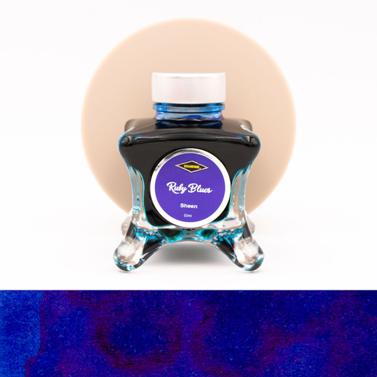 Diamine Inkvent Ruby Blues Ink Bottle 50 ml Red Edition Sheen