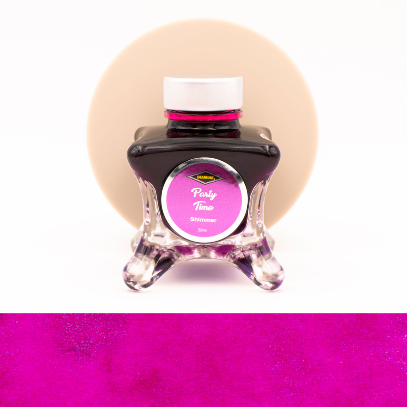 Diamine Inkvent Party Time Ink Bottle 50 ml Red Edition Shimmer