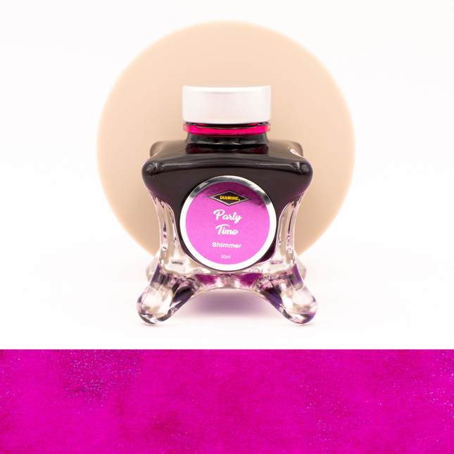 Diamine Inkvent Party Time Ink Bottle 50 ml Red Edition Shimmer