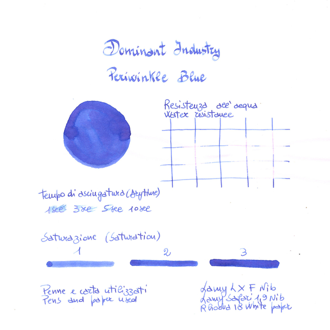 Dominant Industry Standard Periwinkle Blue Ink Bottle 25 ml