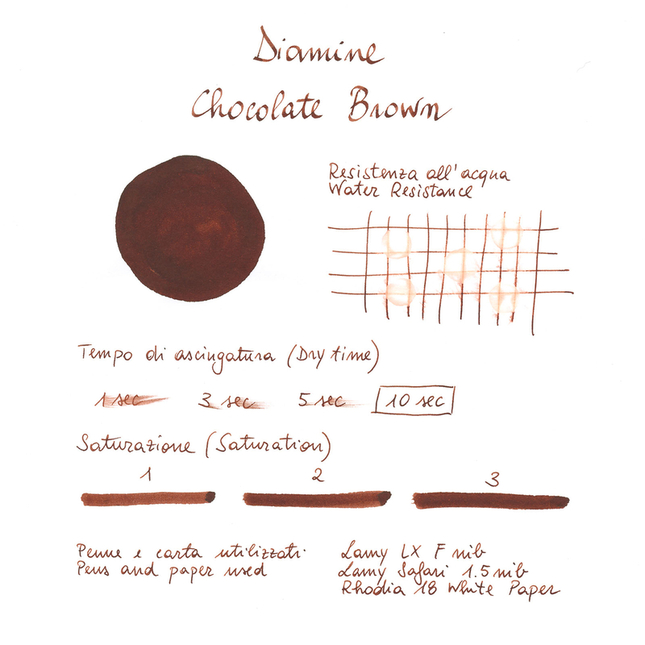Diamine Chocolate Brown Inchiostro 80 ml