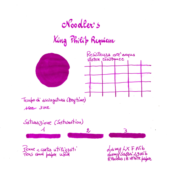 Noodler's King Philip Requiem Ink Bottle 3 oz