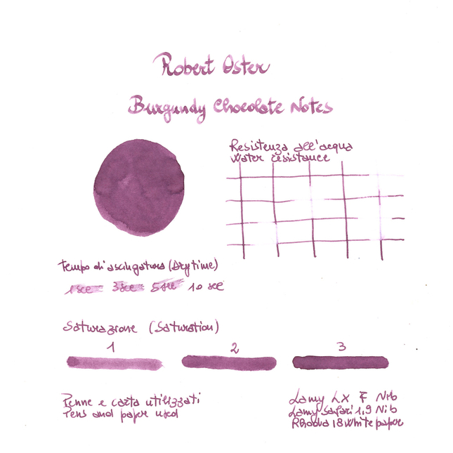 Robert Oster Burgundy Chocolate Notes Ink Bottle 50 ml