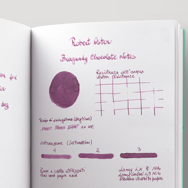 Robert Oster Burgundy Chocolate Notes Ink Bottle 50 ml