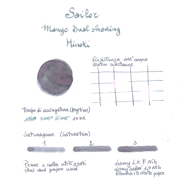 Sailor Manyo Dual Shading Hinoki Inchiostro 50 ml