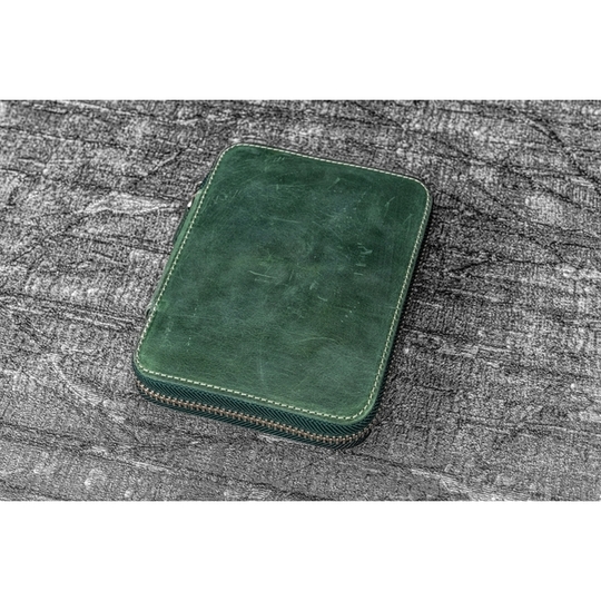 Galen Leather Portapenne in Pelle per Kaweco 14 Posti Crazy Horse Forest Green