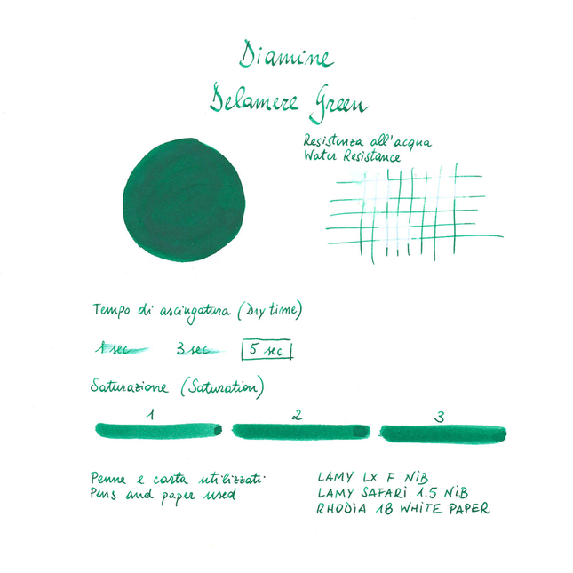 Diamine Delamere Green Inchiostro 80 ml