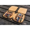 Galen Leather Zippered 10 Slots Pen Case Crazy Horse Brown Galen Leather Zippered 10 Slots Pen Case Crazy Horse Brown