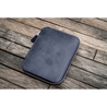 Galen Leather Portapenne in Pelle con Zip 10 Posti Crazy Horse Navy Blue
