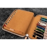 Galen Leather Zippered 20 Slots Pen Case Undyed Leather Galen Leather Zippered 20 Slots Pen Case Undyed Leather