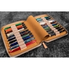 Galen Leather Zippered 20 Slots Pen Case Undyed Leather Galen Leather Zippered 20 Slots Pen Case Undyed Leather