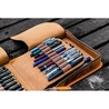 Galen Leather Portapenne in Pelle con Zip 40 Posti Crazy Horse Brown