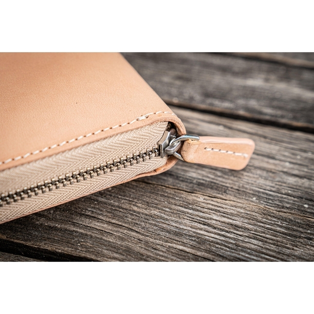 Galen Leather Portapenne in Pelle 5 Posti con Notebook A6 Undyed Leather