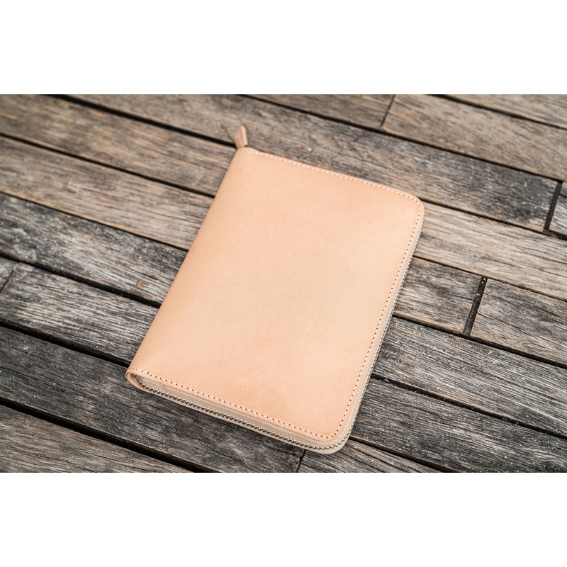 Galen Leather Portapenne in Pelle 5 Posti con Notebook A6 Undyed Leather Galen Leather Portapenne in Pelle 5 Posti con Notebook A6 Undyed Leather