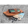 Galen Leather Slip-N-Zip 4 Slots Zippered Pen Pouch Crazy Horse Brown Galen Leather Slip-N-Zip 4 Slots Zippered Pen Pouch Crazy Horse Brown