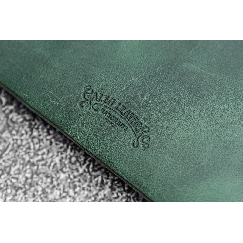 Galen Leather Slip-N-Zip 4 Slots Zippered Pen Pouch Crazy Horse Forest Green Galen Leather Slip-N-Zip 4 Slots Zippered Pen Pouch Crazy Horse Forest Green