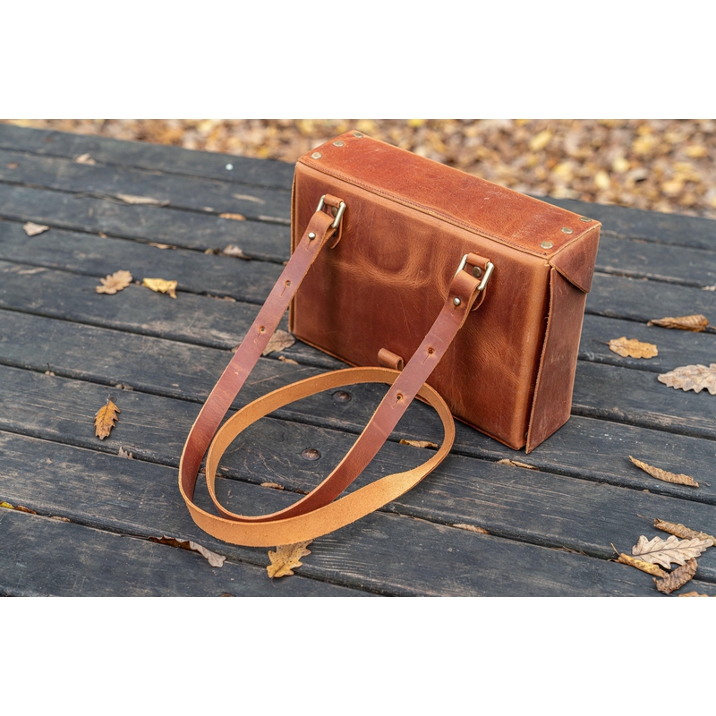 Galen Leather Writer's Medic Bag Crazy Horse Tan