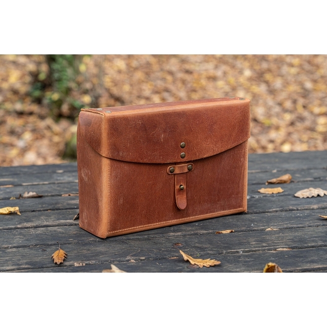 Galen Leather Writer's Medic Bag Crazy Horse Tan