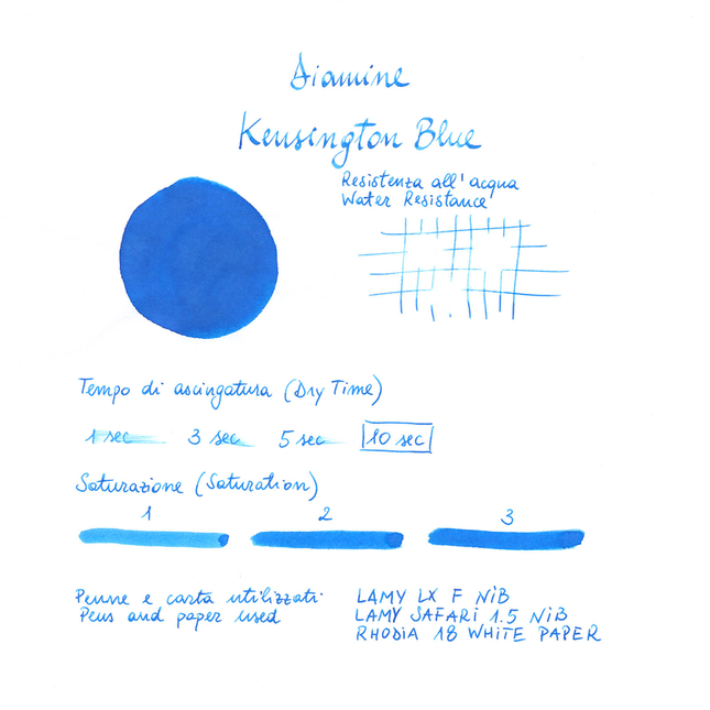 Diamine Kensington Blue Ink Bottle 80 ml