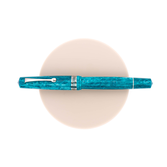 Leonardo Momento Magico 2022 Penna Stilografica Smeraldo & Rodio 14 KT