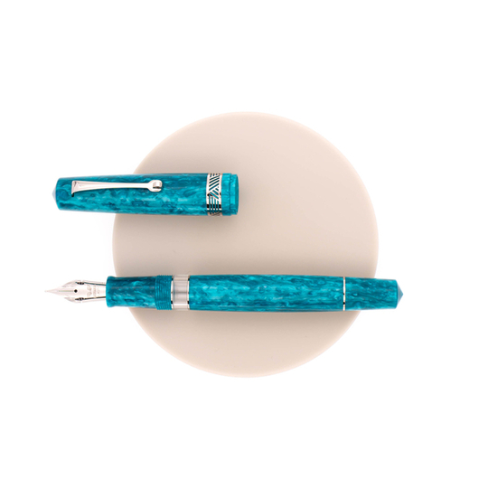 Leonardo Momento Magico 2022 Penna Stilografica Smeraldo & Rodio 14 KT