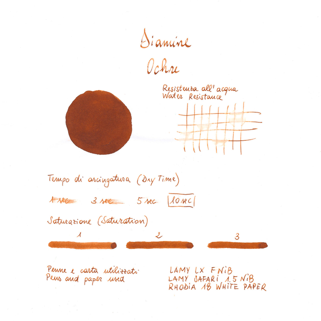 Diamine Ochre Ink Bottle 80 ml