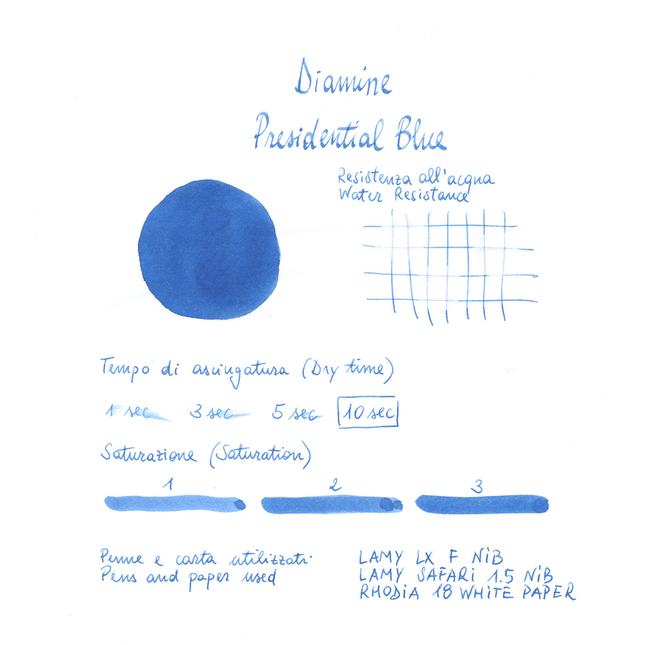 Diamine Presidential Blue Ink Bottle 80 ml