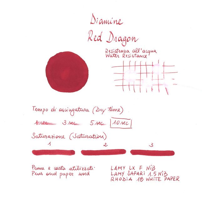 Diamine Red Dragon Ink Bottle 80 ml
