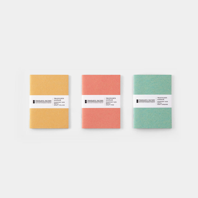Traveler's Factory Refill Passport Size Kraft Pink