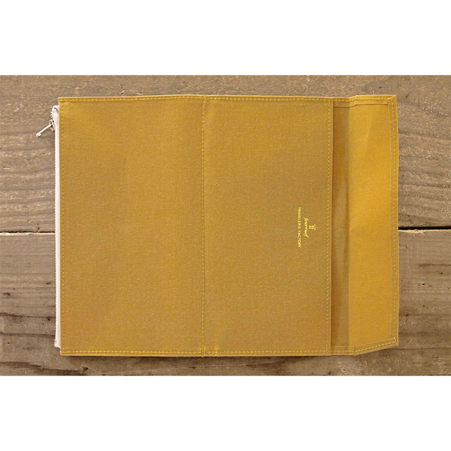 Traveler's Factory Paper Cloth Zipper Case Regular Size Mustard