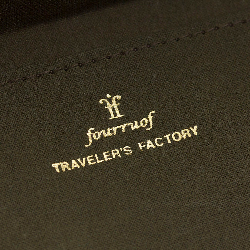Traveler's Factory Paper Cloth Zipper Case Regular Size Olive