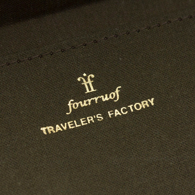 Traveler's Factory Paper Cloth Zipper Case Regular Size Olive
