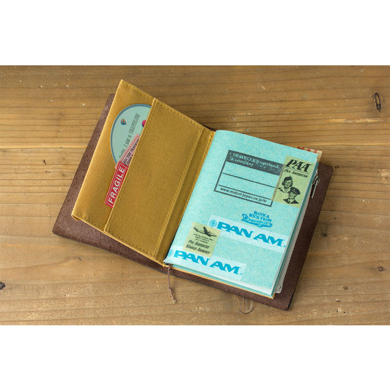 Traveler's Factory Paper Cloth Zipper Case Passport Size Mustard Traveler's Factory Paper Cloth Zipper Case Passport Size Mustard