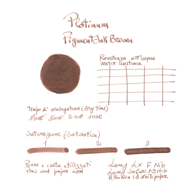 Platinum Pigment Ink Seppia Inchiostro 60 ml Indelebile