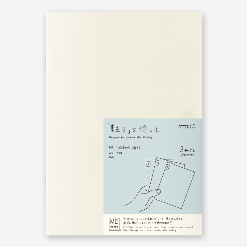 Md Paper Notebook Light A5 Quadretti Set 3 Quaderni