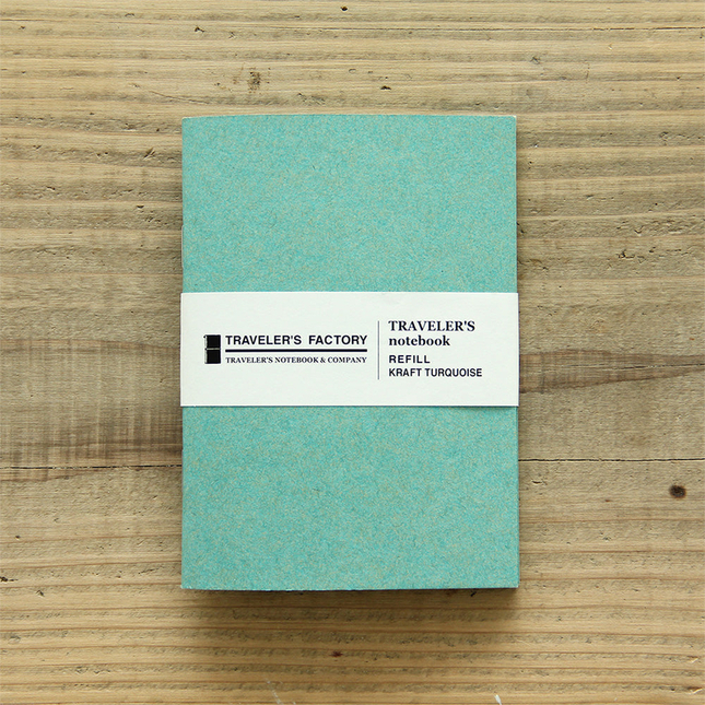 Traveler's Factory Refill Passport Size Kraft Turchese