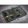 Galen Leather Zippered 20 Slots Pen Case Crazy Horse Forest Green