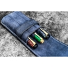 Galen Leather Flap Pen Case for 3 Pens Crazy Horse Navy Blue Galen Leather Flap Pen Case for 3 Pens Crazy Horse Navy Blue