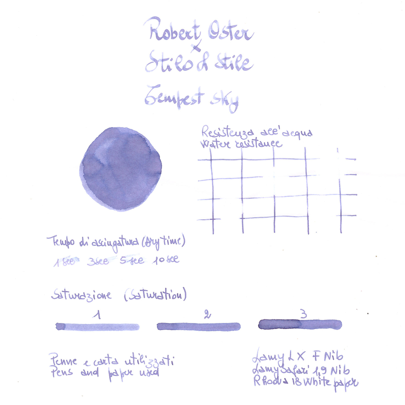 Robert Oster x Stilo&Stile Tempest Sky Inchiostro 50 ml Fountain Pen Day 2022 Robert Oster x Stilo&Stile Tempest Sky Inchiostro 50 ml Fountain Pen Day 2022